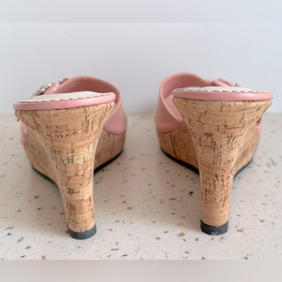 Athena Alexander‎ Pink Flower Wedge Sandals - Picture 8 of 9